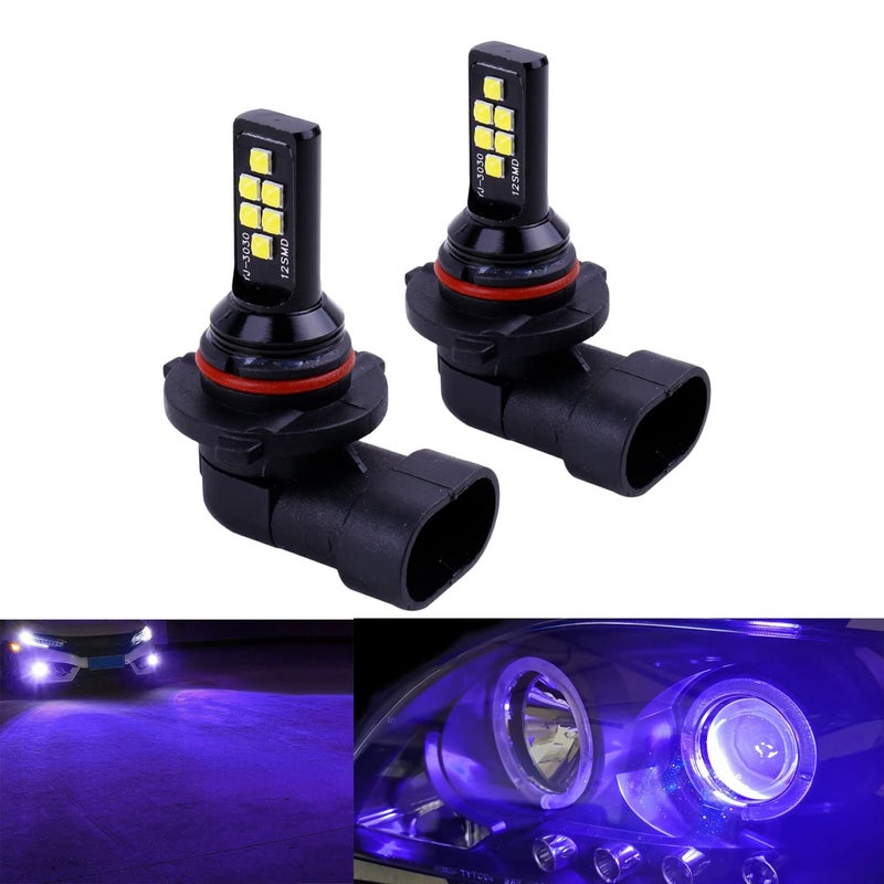 SOCAL-LED LIGHTING 2x HB4 9006 LED Fog Light Bulb for Powersports Advanced 3030 SMD Bright Colorful Daytime Running DRL Lamp, Purple - Image 1